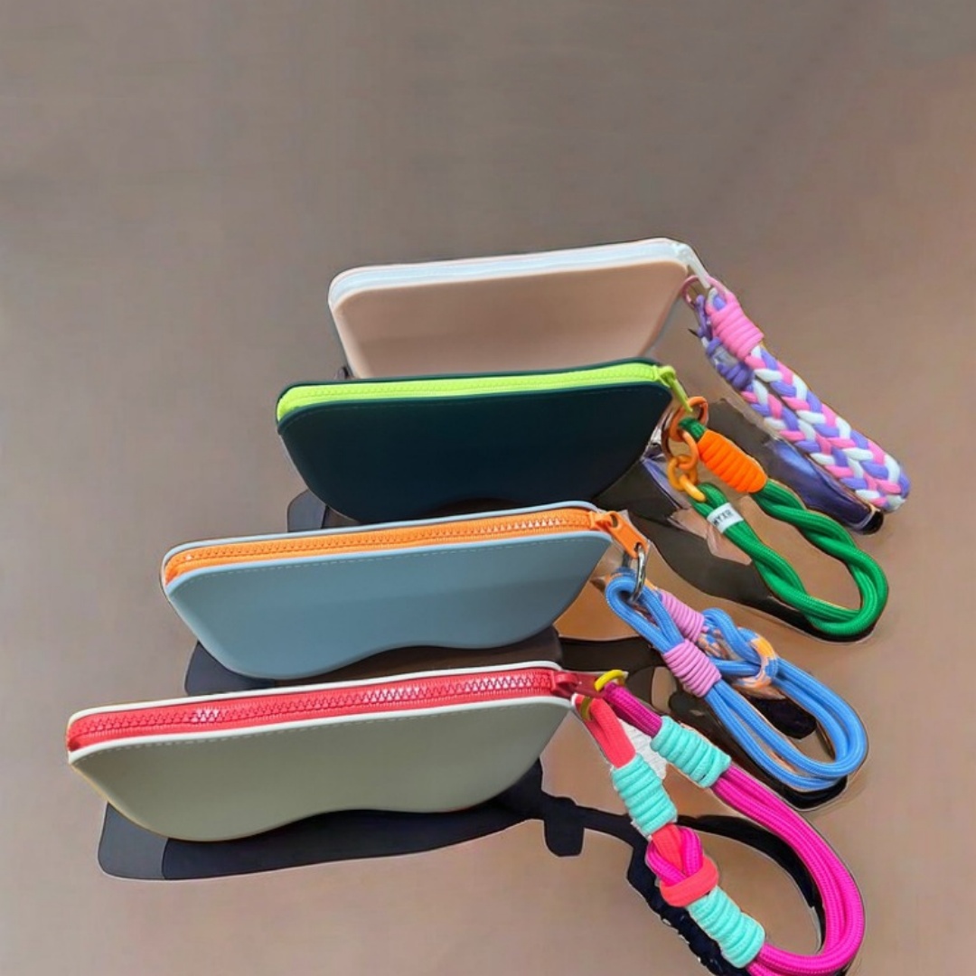 Portable Silicone Glasses Case Waterproof Sunglasses Pouch for Travel and Daily Carry
