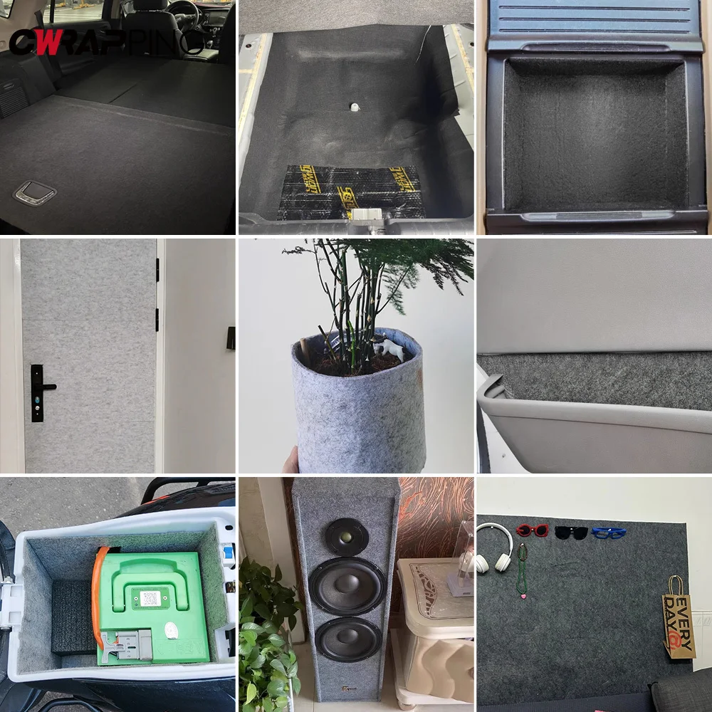 Self-adhesive Carpet Non-Woven Fabric, Car Lining Carpet Felt Cloth, High Temperature Resistant Felt for Home