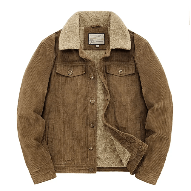 Mens Casual Cotton Jacket Autumn Winter Lapel Coat