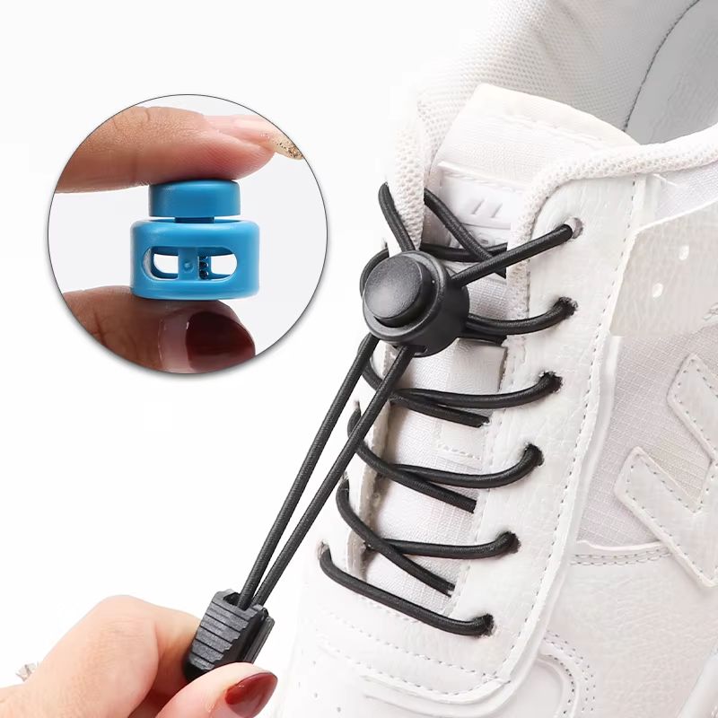 No Tie Round Spring Lock Elastic Shoelaces for Quick Wear - All Shoes