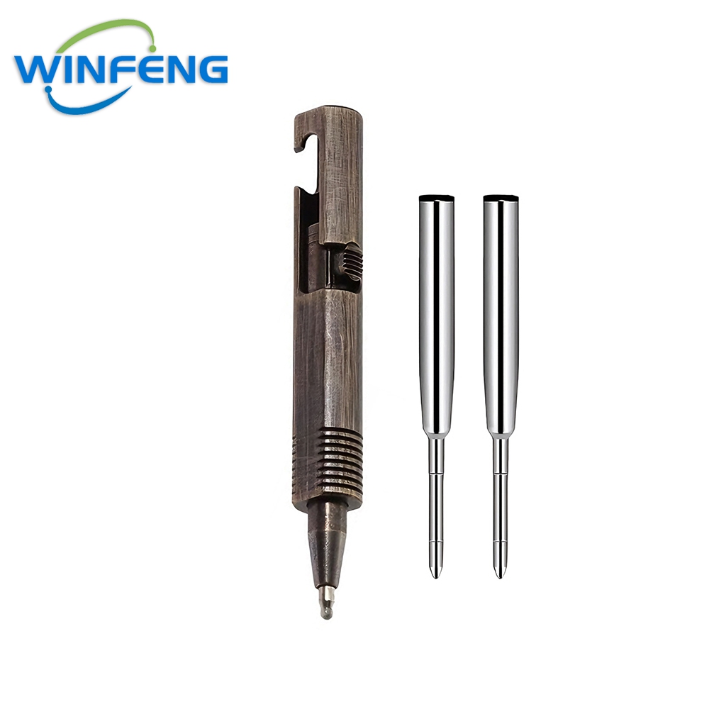Premium Brass Bolt Action EDC Pocket Pen Mini Tactical Ballpoint Writing Tool