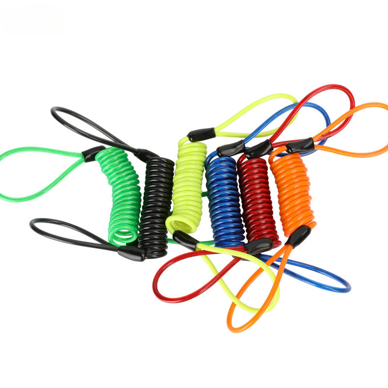 Anti-Theft Motorcycle Brake Disc Lock with Alarm, Scooter Reminder Cable, Bicycle Spring Rope & Storage Bag for Disc