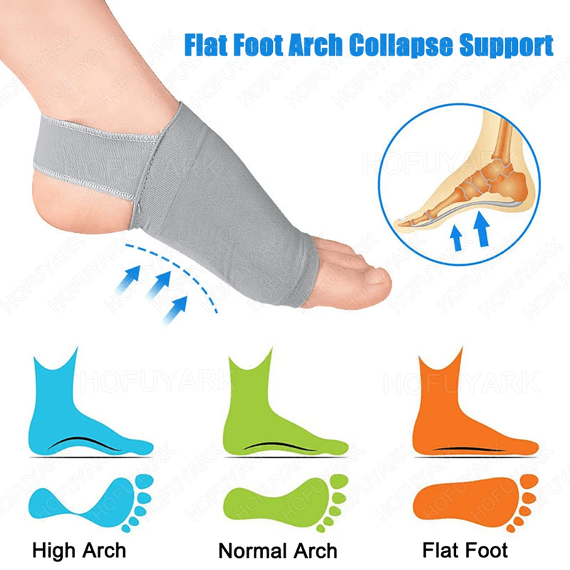 Silicone Arch Support Insoles Flat Foot Corrector for Plantar Fasciitis Relief