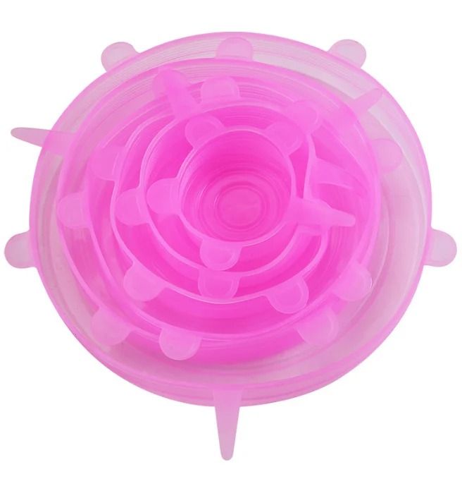 Reusable Silicone Stretch Lids Airtight Food Covers Universal Kitchen Set