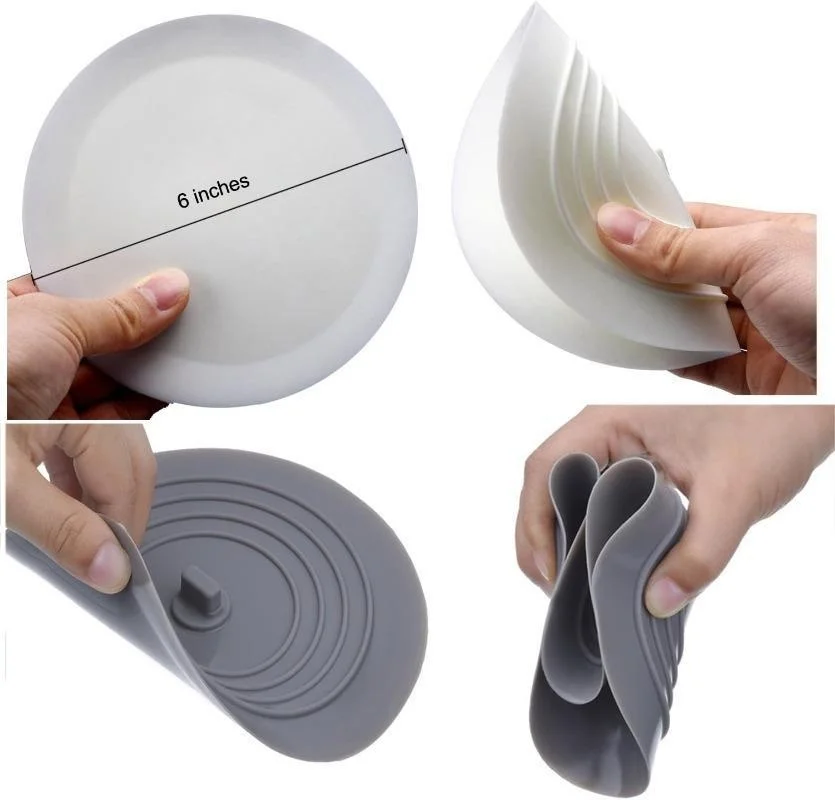 Silicone Drain Cover Hair Catcher Leakproof Tub Stopper for Sink & Bathtub