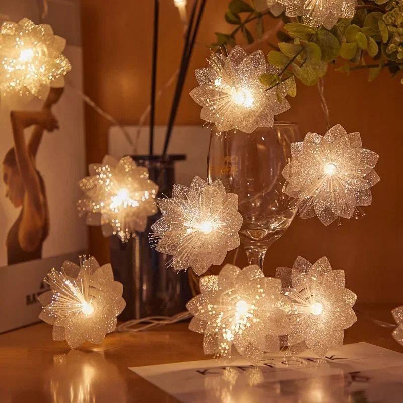 Battery Operated Fiber Optic Fairy Light Garland