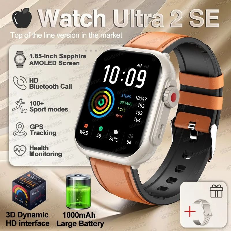 UltraSync AMOLED Smart Watch GPS Bluetooth Call Waterproof Fitness Watch