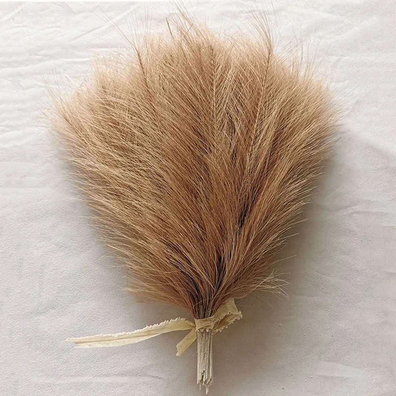Fluffy Pampas Grass Artificial Flowers, Wedding Boho Bouquet, Home Vase Decor