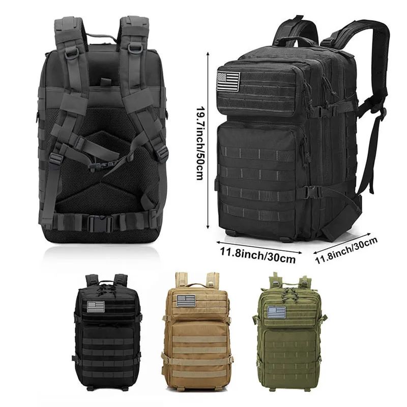 50L Tactical Waterproof Outdoor Backpack for Men