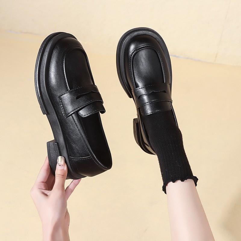 Fashionable Cosplay Lolita Platform Shoes for College Students Women Black Coffee
