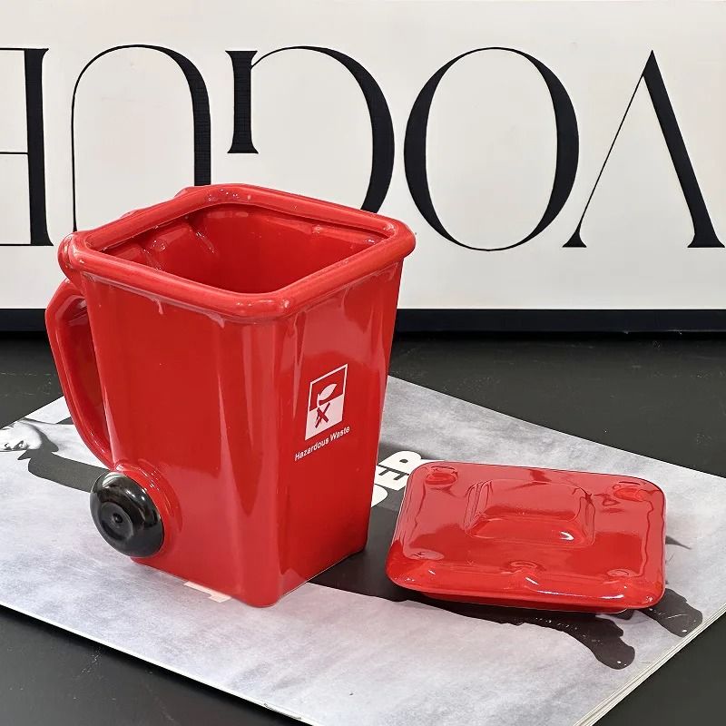 3D Sculpted Trash Can & Recycling Bin Mug