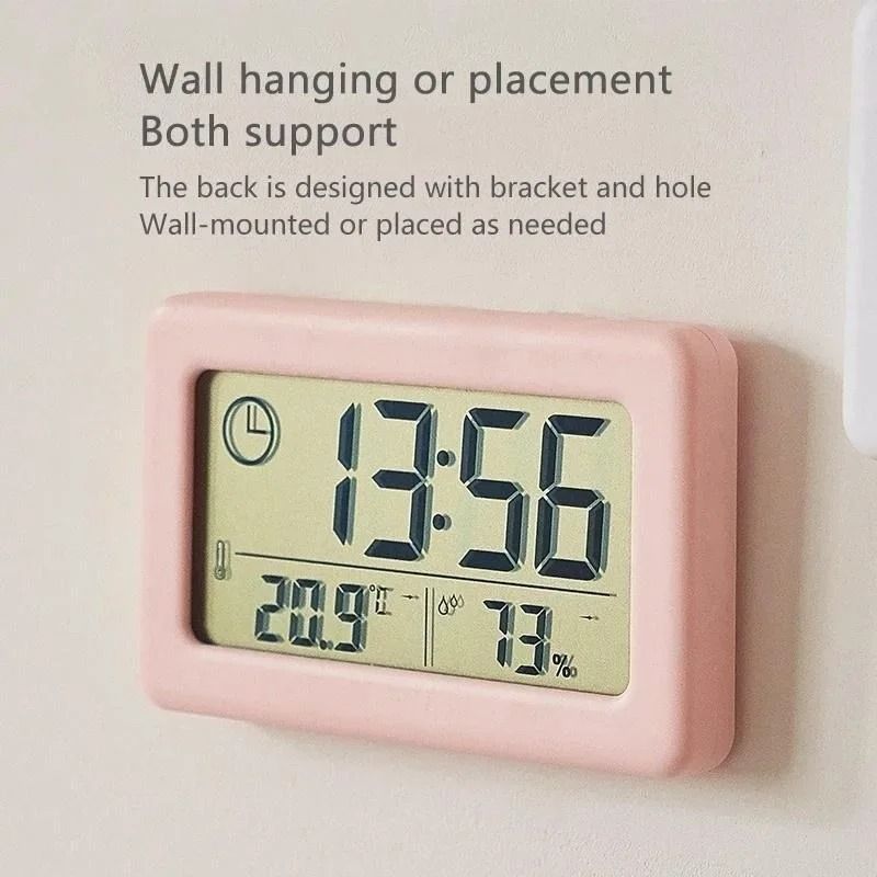 Digital Weather Station Clock with Thermometer and Hygrometer