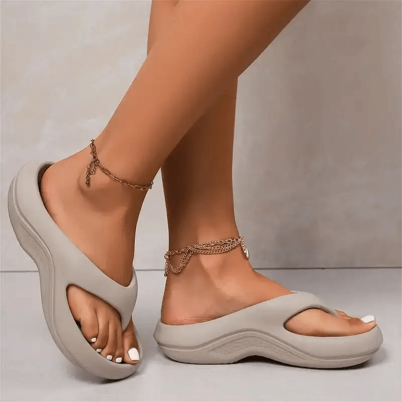 CloudLift EVA Platform Flip Flops Thick Sole Beach Sandals