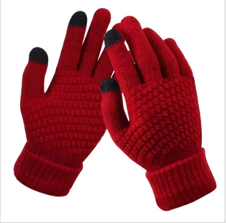 CozyTouch Winter Touch Screen Gloves – Unisex Warm Knit Full-Finger Mittens