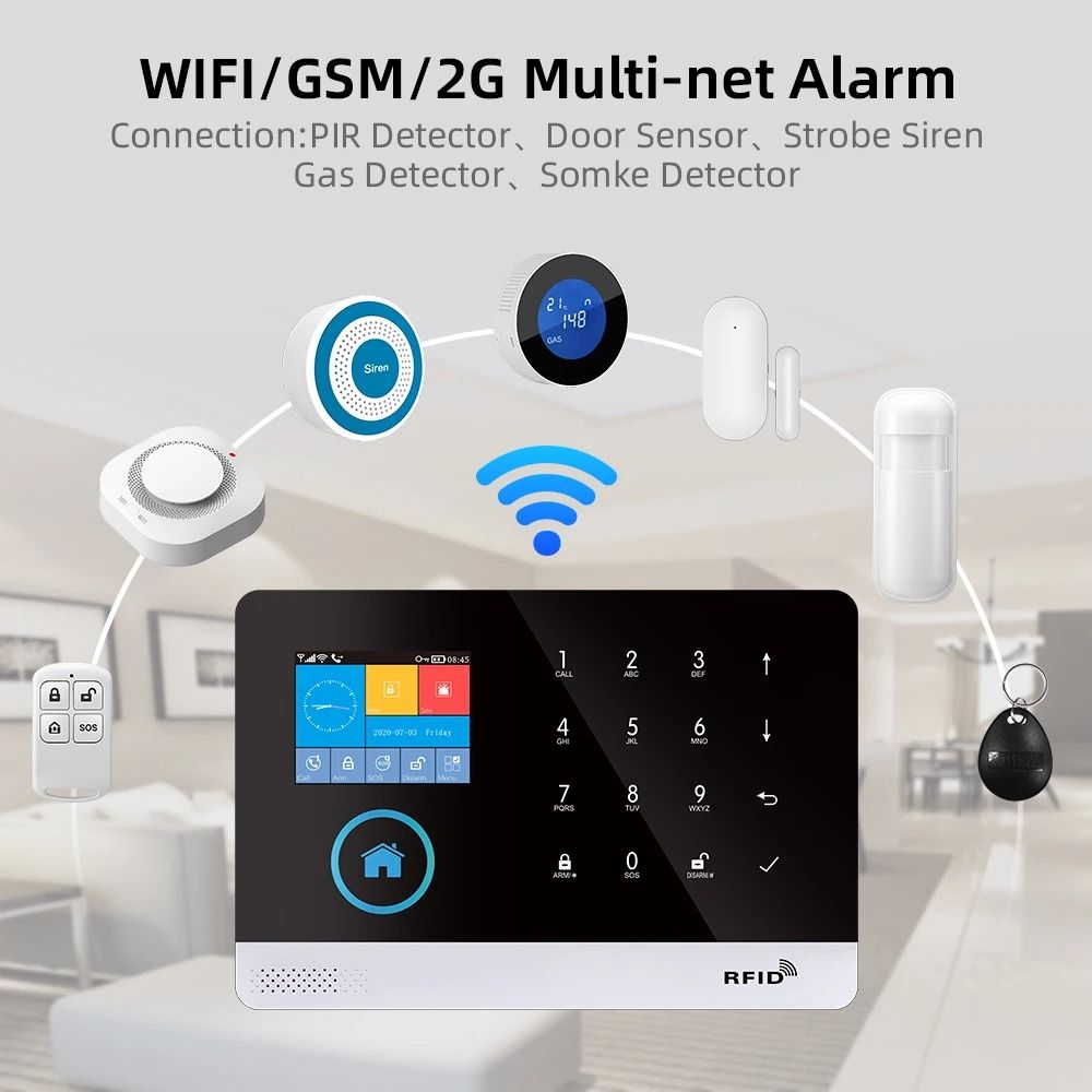 PGST 103 4G WiFi GSM Home Security Alarm System