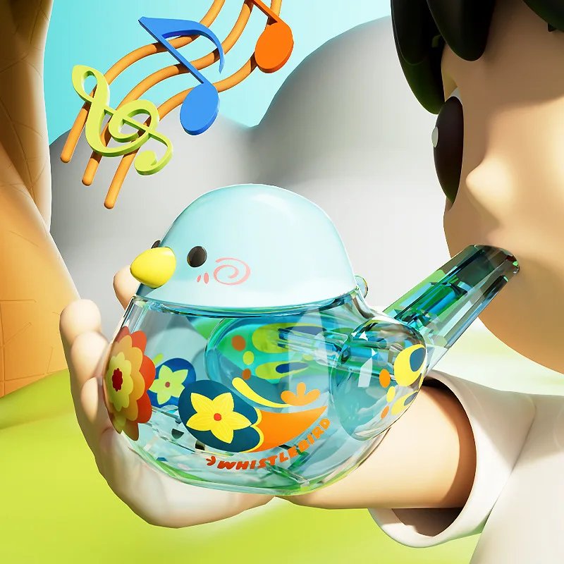 Water Bird Whistle Toy for Kids Musical Learning Toy with Water Sound Effect
