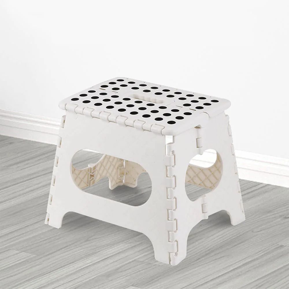 Folding Step Stool Portable, Lightweight Plastic Step Up for Adults & Kids – Ideal for Kitchen, Bathroom, Bedroom