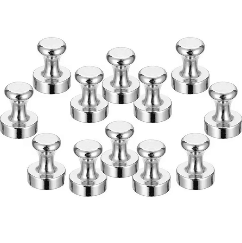 Super Strong Neodymium Magnetic Push Pins – Cone Fridge & Whiteboard Magnets (10/20 Pack)