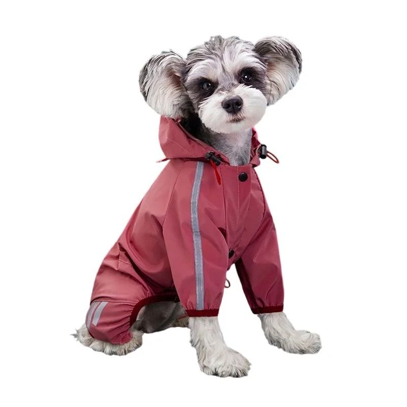Reflective Waterproof Dog Raincoat with Full Coverage Design