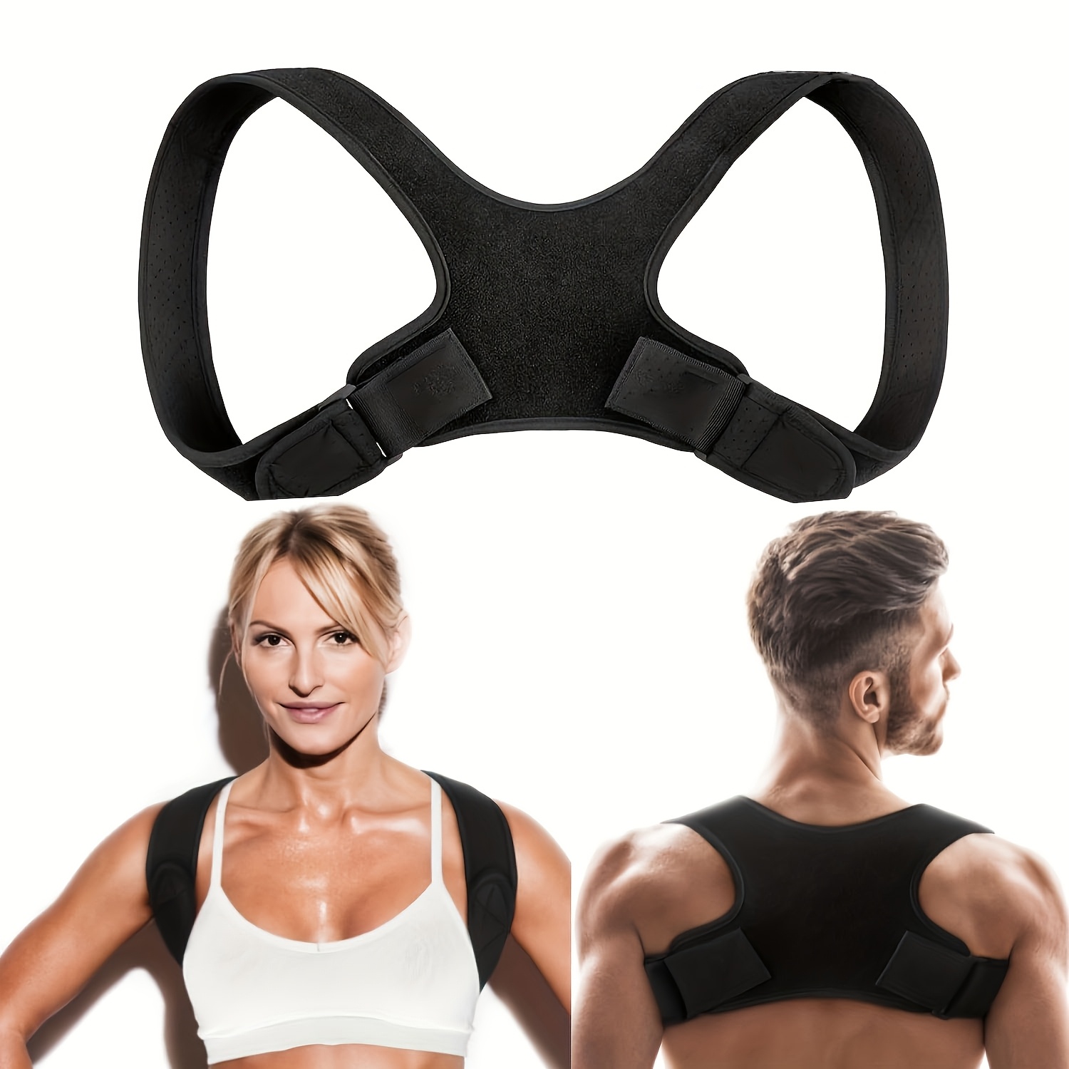 Adjustable Back Brace Posture Corrector for Men and Women Upper Back & Shoulder Support for Neck and Clavicle