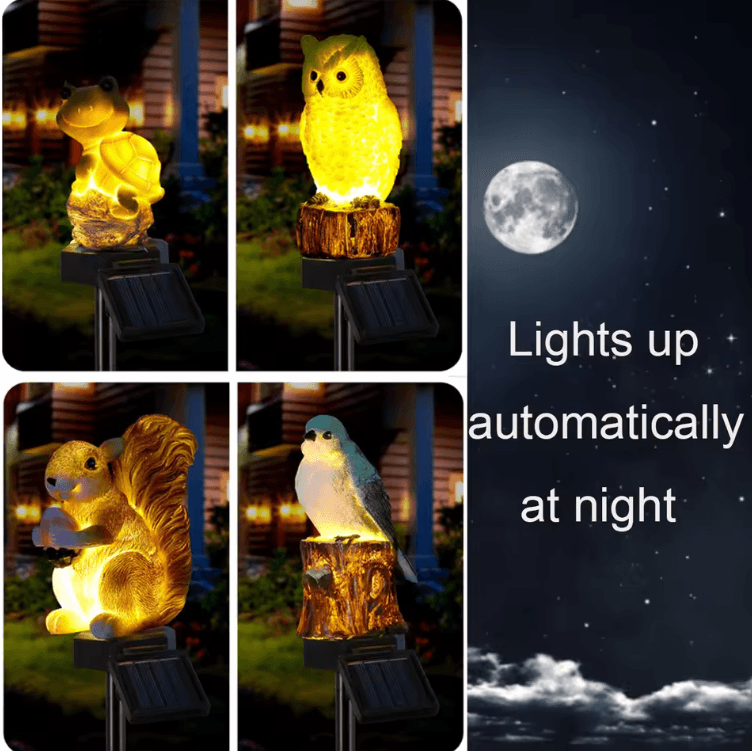 Cute Solar Animal Garden Light – Waterproof Decorative Figurine Lamp for Pathway & Patio