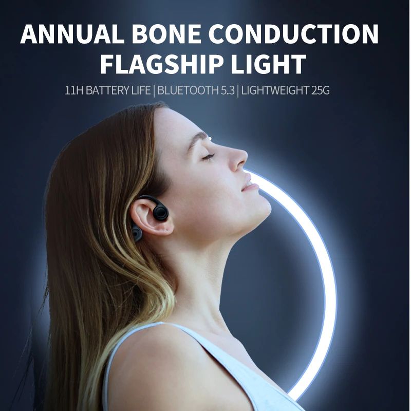 Xiaomi Mijia Open-Ear Bone Conduction Headphones with Secure Ear Hook Fit (Bluetooth 5.3)