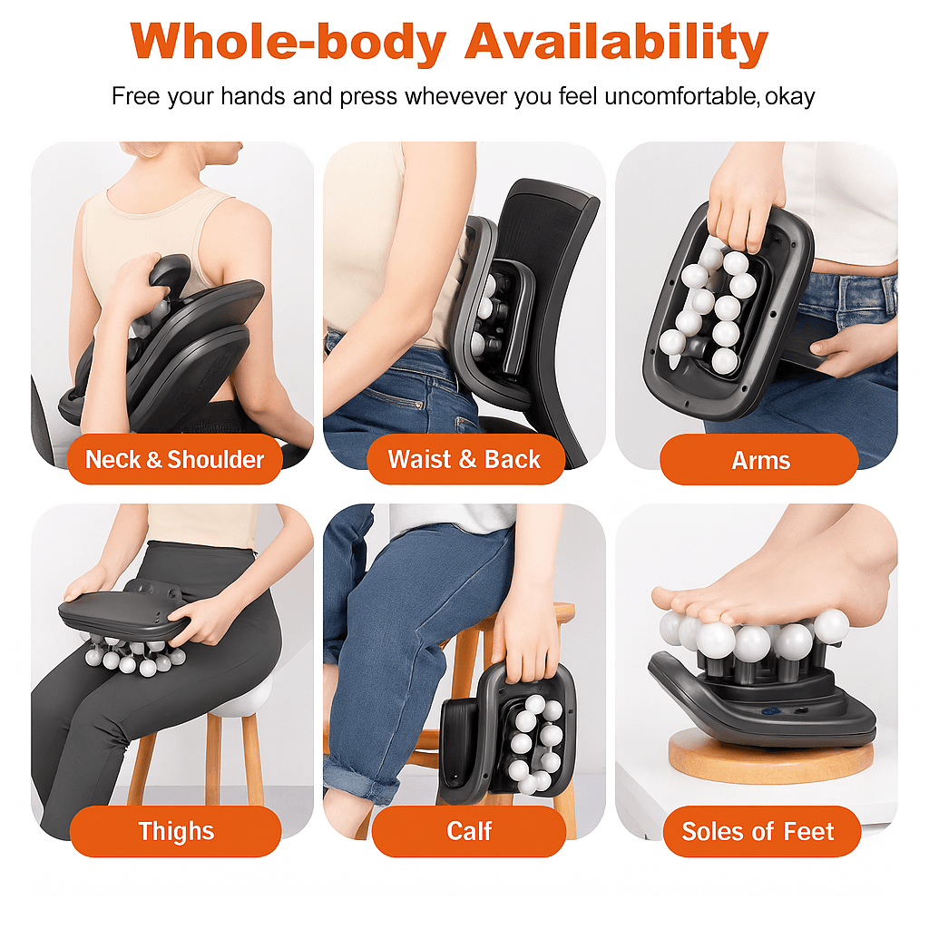 16-Head High-Frequency Percussion Massage Gun Deep Tissue Muscle Massager for Full-Body Relief