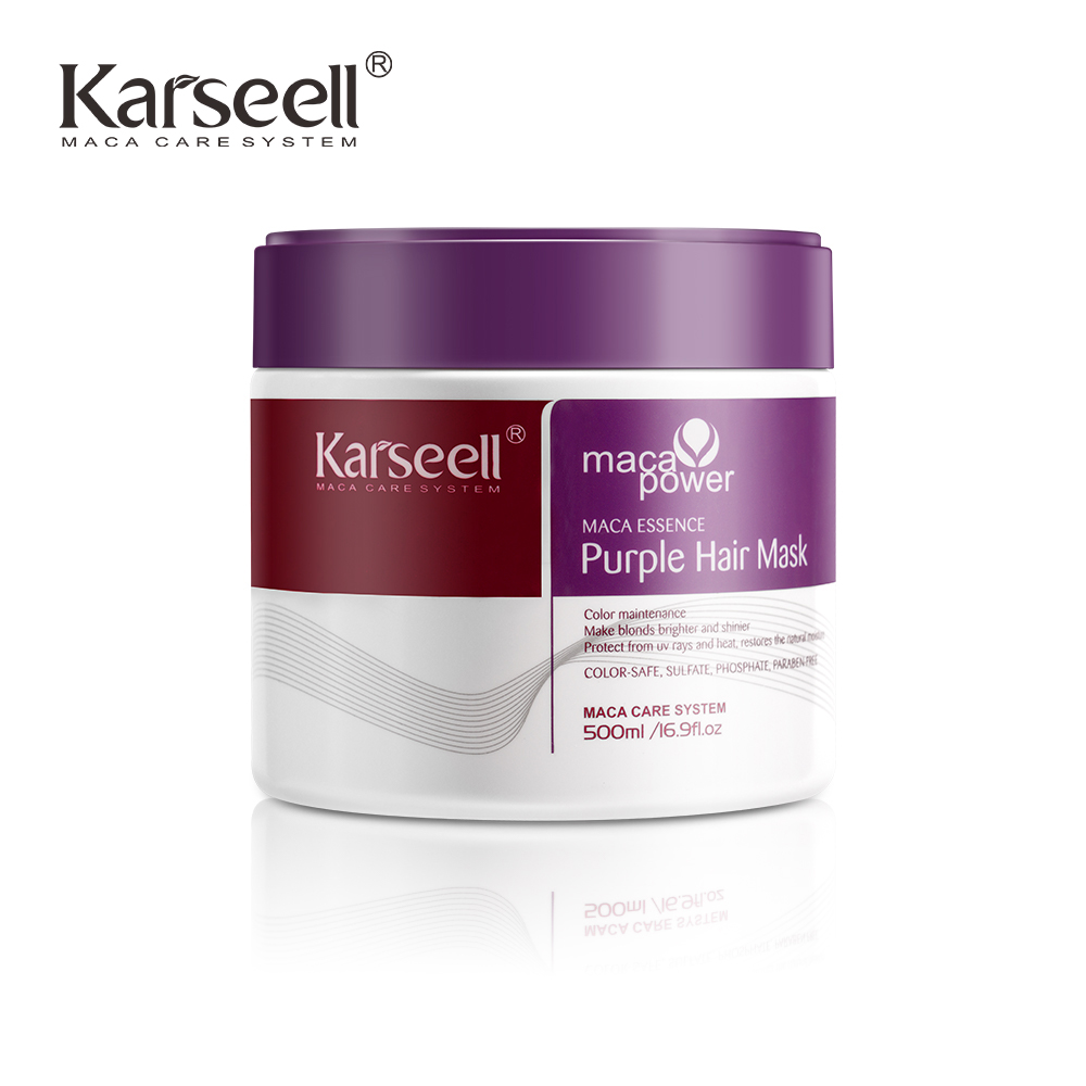 Karseell Purple Hair Mask Professional, Anti-Brass Hair Toner for Blonde, Silver, Gray & Highlighted Hair Treatment