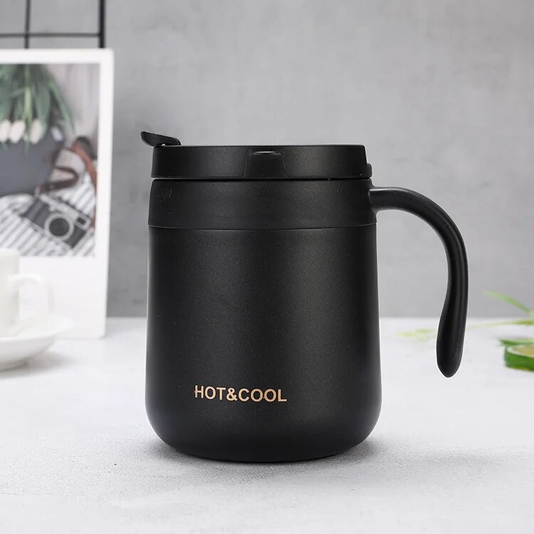 Stainless Steel Insulated Coffee Mug with Handle, Thermal Tea Cup for Coffee, Travel, Office