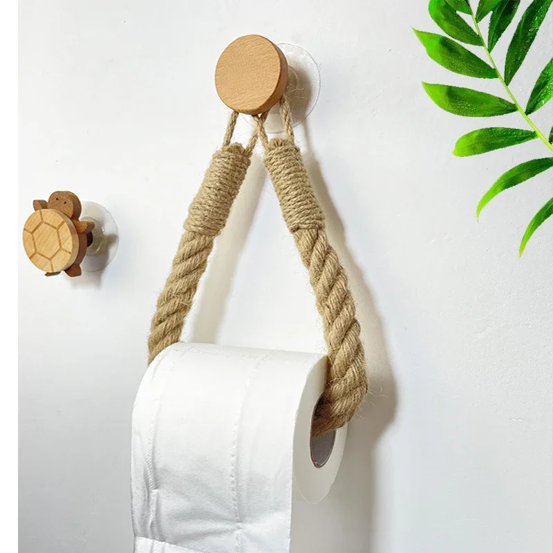 Towel Hook Paper Roll Holder Toilet Storage Rack Nail-free