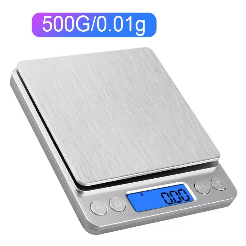 Precision Digital Kitchen and Jewelry Scale – Portable 500g/0.01g or 3kg/0.1g Electronic Scale for Food, Baking, and Mea