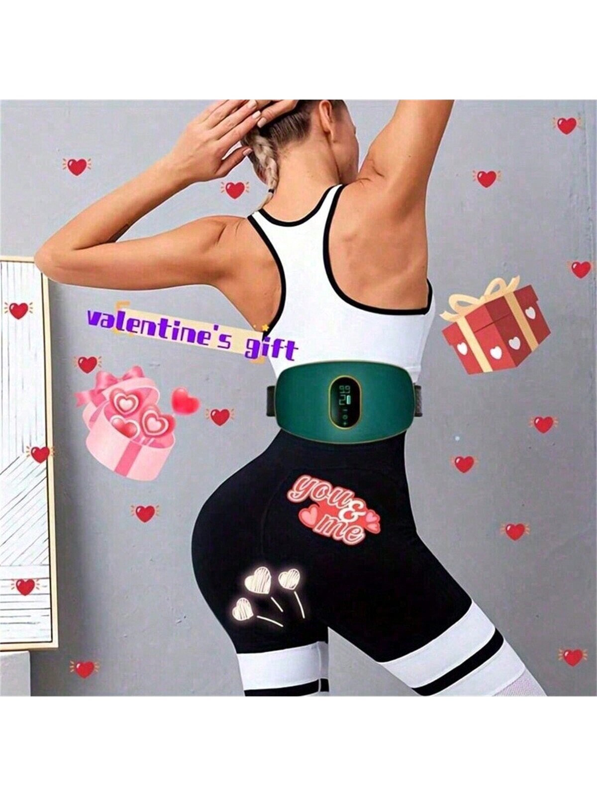 Home Abdominal Massager, Intelligent Waist Massager, Rechargeable Body Massage Device