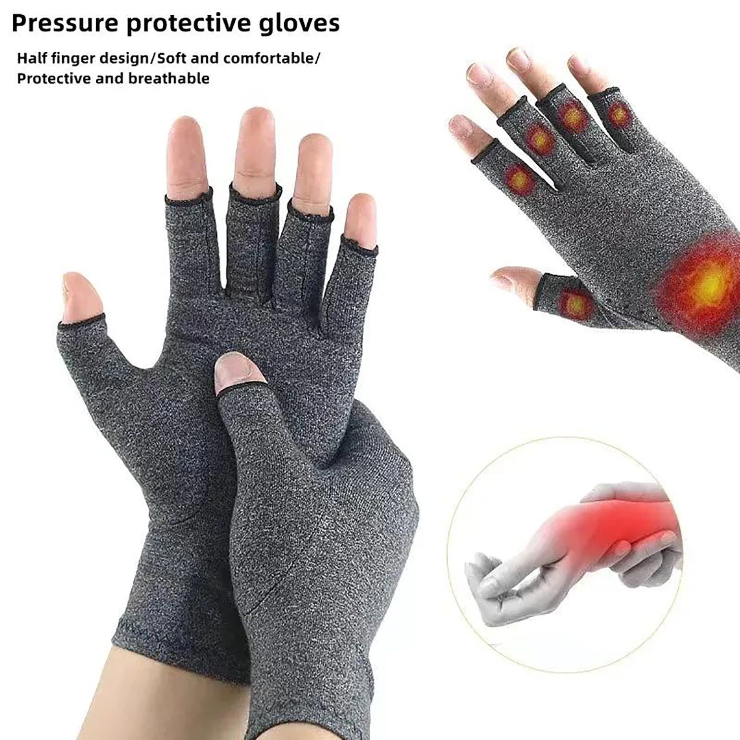 Arthritis Gloves for Joint Pain Relief Cotton Wrist Support Hand Brace for Women Men Therapy Wristband daily Comfort