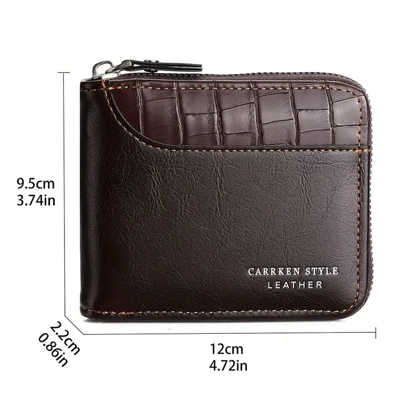 Luxury Mens Leather Wallet with RFID & Coin Pocket