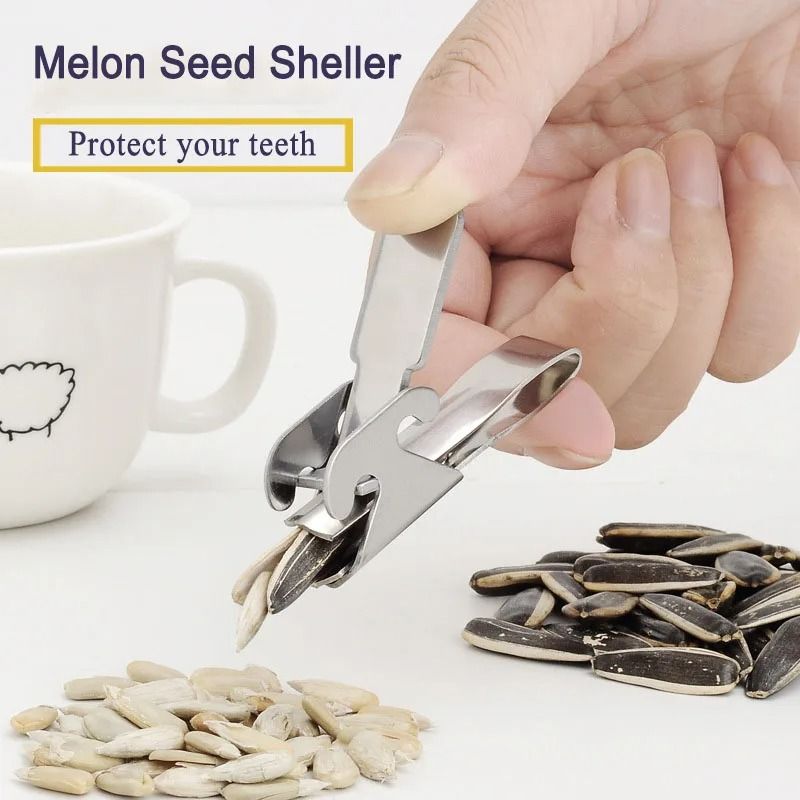 Stainless Steel Sheller Nuts Crackers Opener Pistachio Walnut Plier Clamp Peel Watermelon Melon Seeds Kitchen Tools Acce