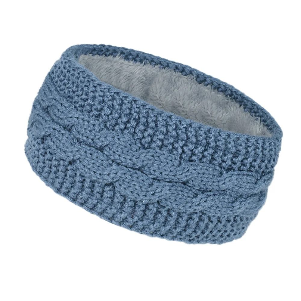 Velvet-Lined Thermal Knitted Winter Headband
