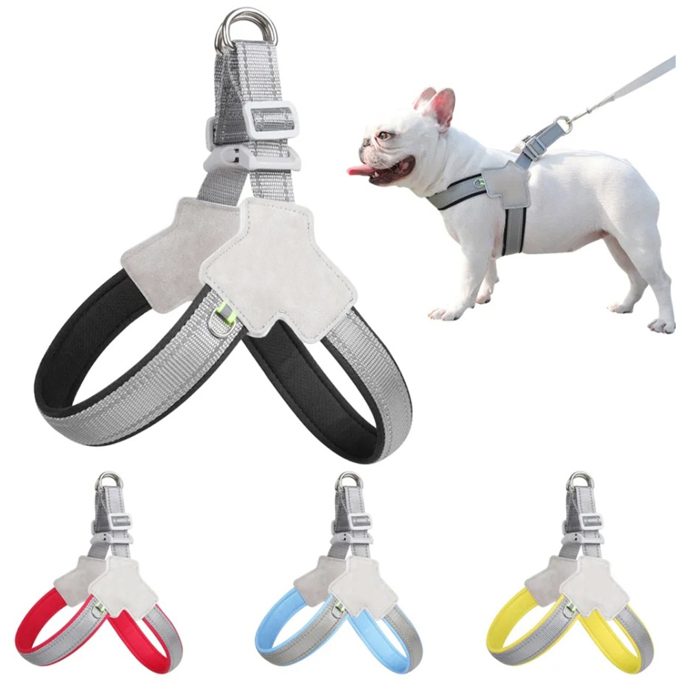 Reflective No Pull Dog Harness for Small to Medium Dogs & Cats Comfortable & Adjustable Chest Strap for Pugs, Bulldogs