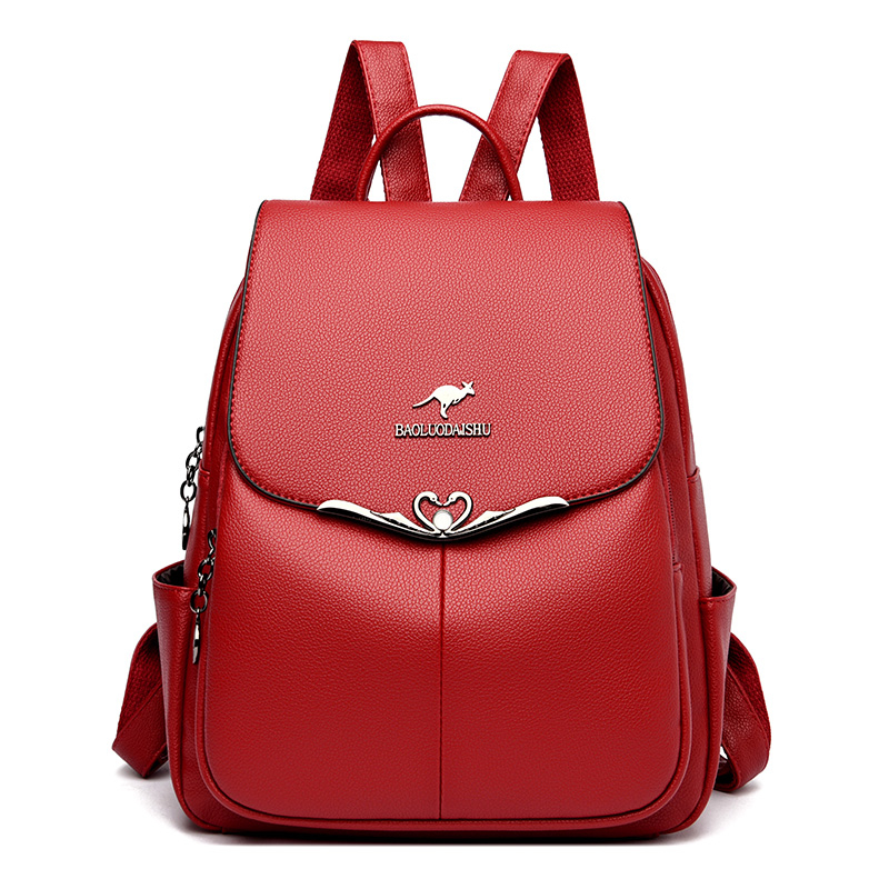 Elegant PU Leather Women Backpack Stylish Travel & School Shoulder Bag