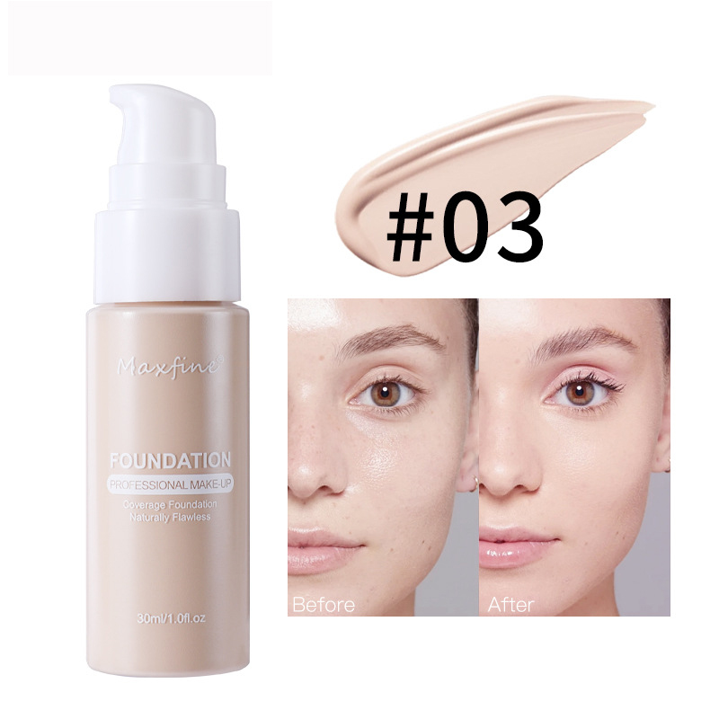 Liquid Foundation, Effective Concealer, Waterproof Sweat-resistant Makeup Professional Cosmetics, Full Coverage All Day