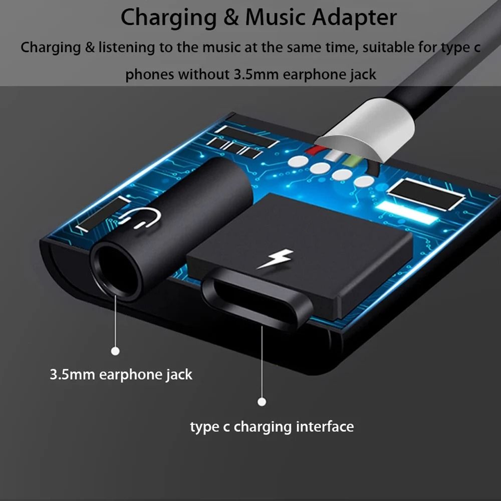 2-in-1 USB-C to 3.5mm Audio & Power Splitter