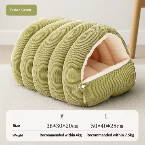 cozyNest Plush Cat Bed Warm Enclosed Cat House for Winter Comfort