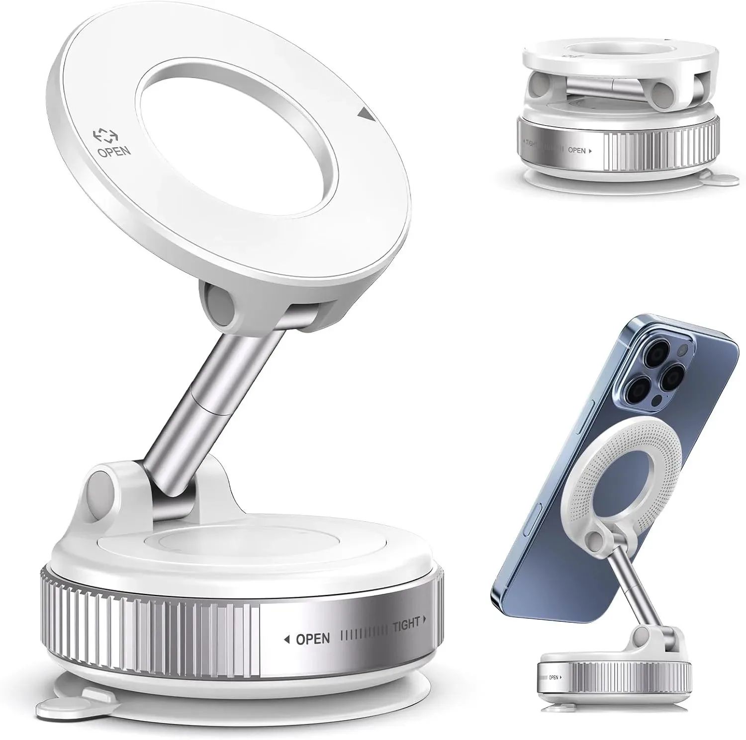 MagGrip Pro 360 Magnetic Phone Holder with Vacuum Suction Mount