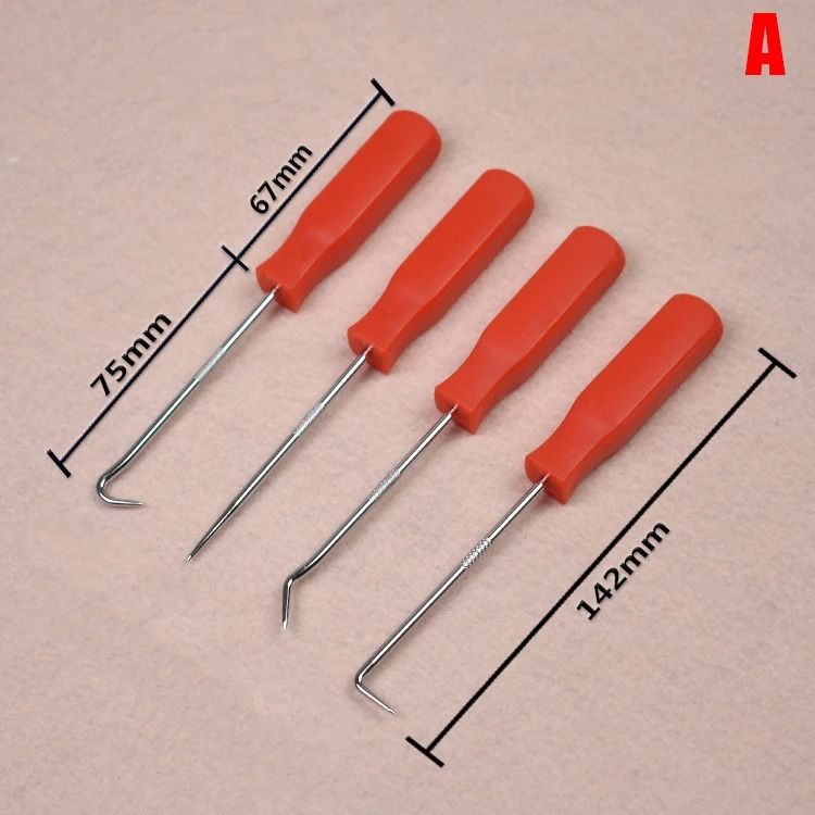 4 Piece Oil Seal and O Ring Pick Tool Set for Car Repair and Maintenance