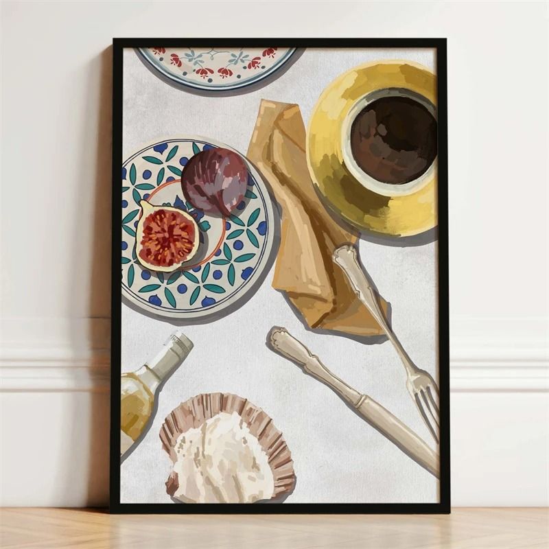 Gastronomic Narrative Canvas – High-Definition French Breakfast Architectural Art