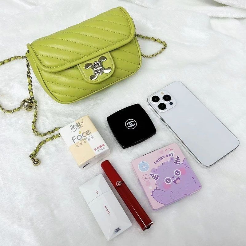 Green Fairy Rhombus Shoulder Bag Small Fragrance Chain Messenger Handbag Niche High Quality Fashion Bag