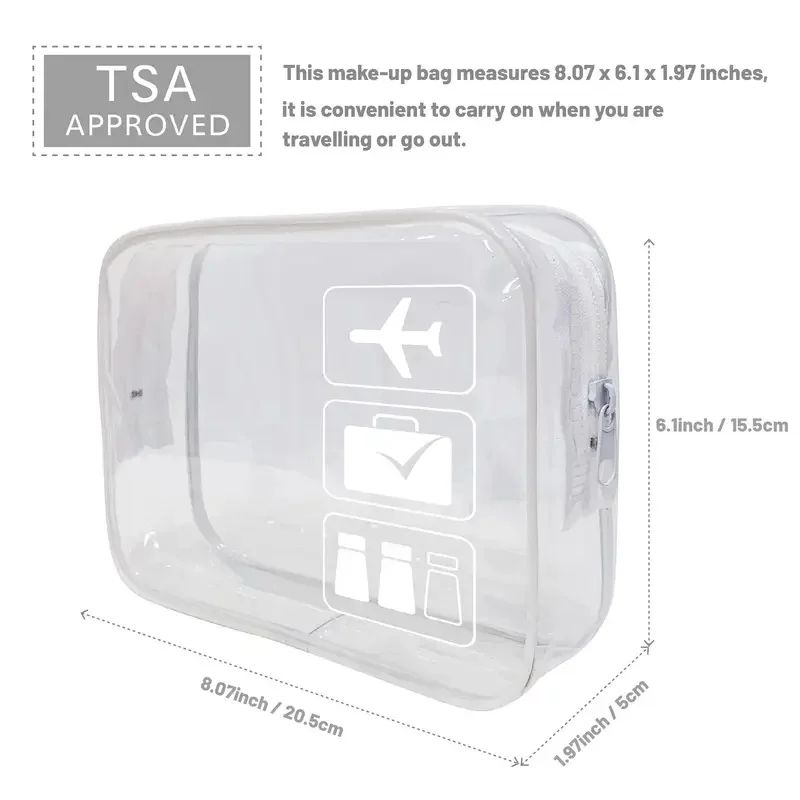 TSA-Approved Clear Travel Toiletry Bag – Leak-Resistant & Durable Quart Pouch