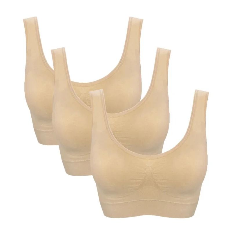 Seamless Push-Up Bra Set with Removable Pads Wireless Fitness Body Shaping Bra