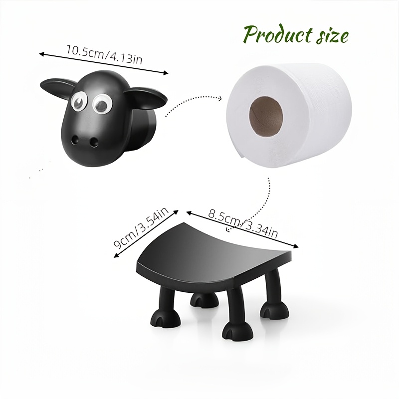 Adorable Sheep-Shaped Toilet Paper Holder, Perfect for Bathroom Decor, Freestanding Design