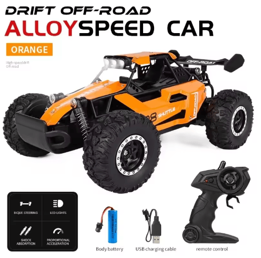 116 High Speed Off Road RC Car with LED Lights and 2.4GHz Control