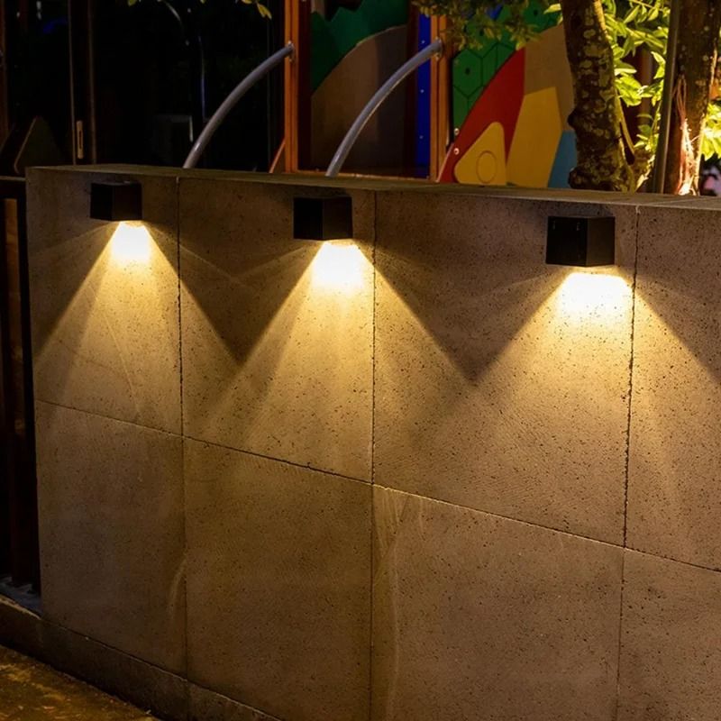 Solar Wall Light Outdoor LED Waterproof Garden Fence Decorative Lamp